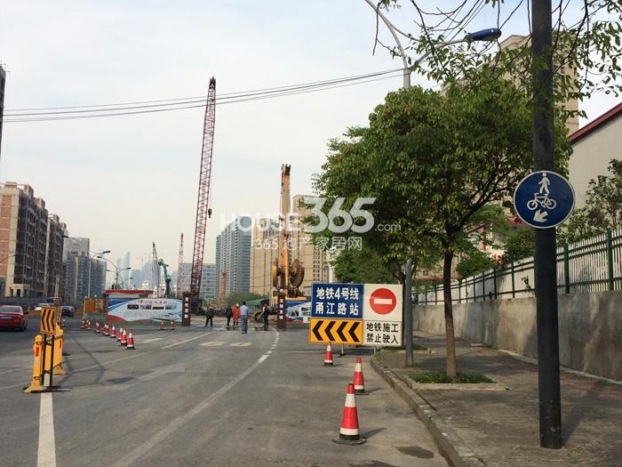 2015年5月滨江钱塘印象项目周边地铁4号线施工现场