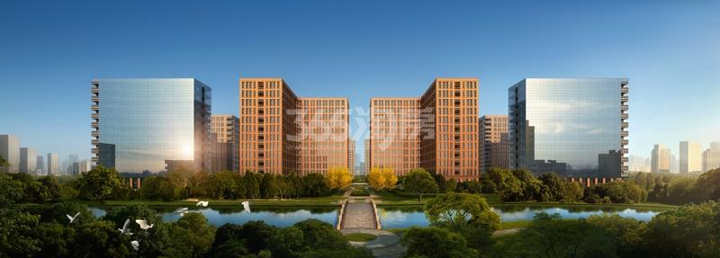 西溪八方城项目沿河效果图