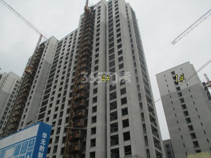 华元欢乐城项目西区1、4号楼施工进程图（2015.10）