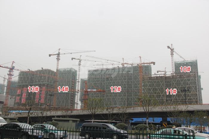 滨江华家池10-14号楼施工进度实景图 2015年11月摄