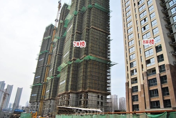 东方龙城采薇苑7#楼、8#楼工程进度（2016.2摄） 