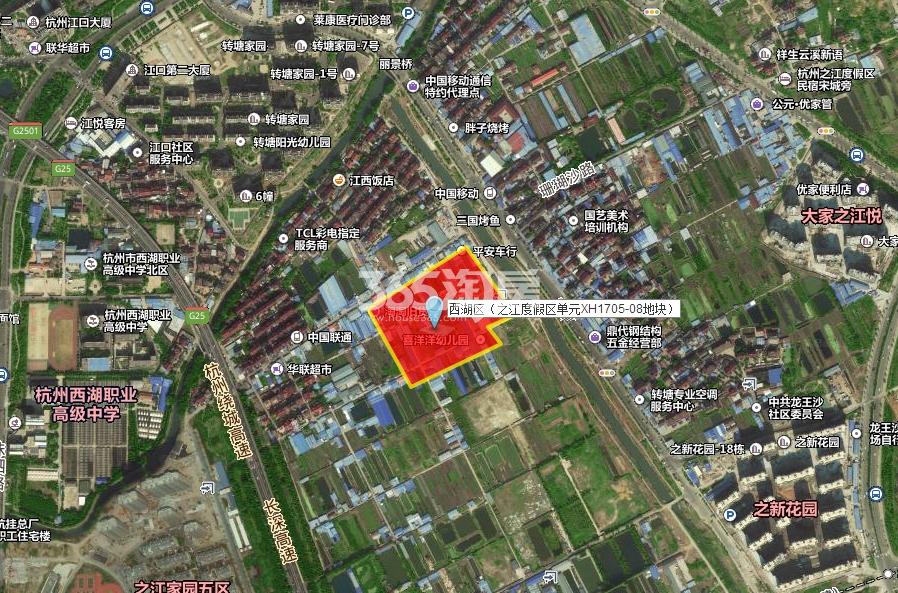 西湖城投之江地块项目交通区位图