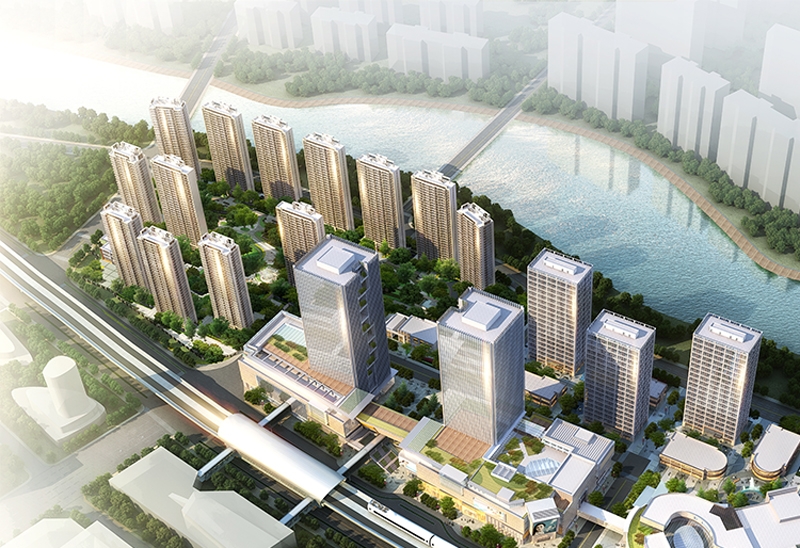 蔚宸悦城住宅部分鸟瞰图